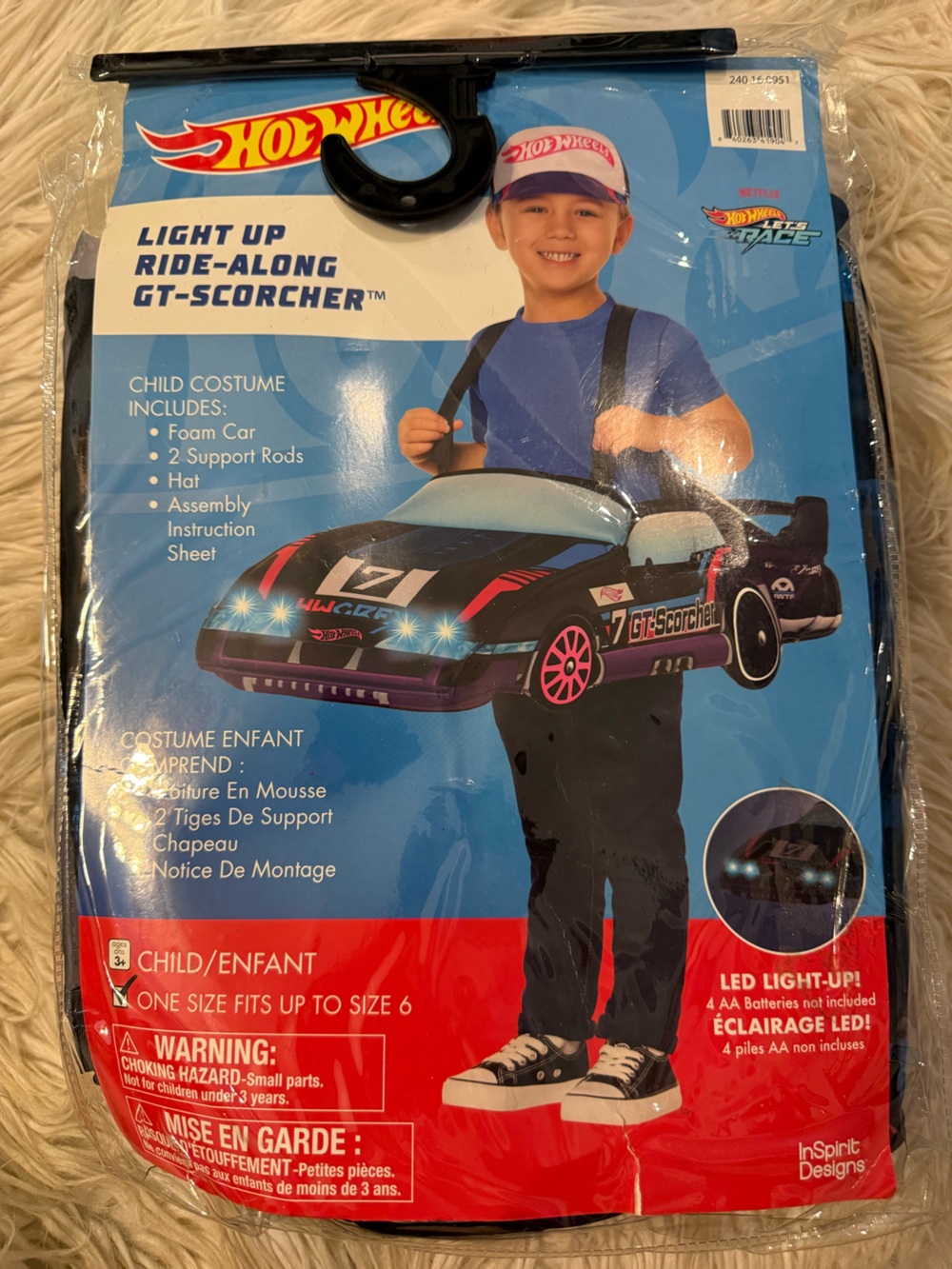 Kids light up hot wheels costume (D13)